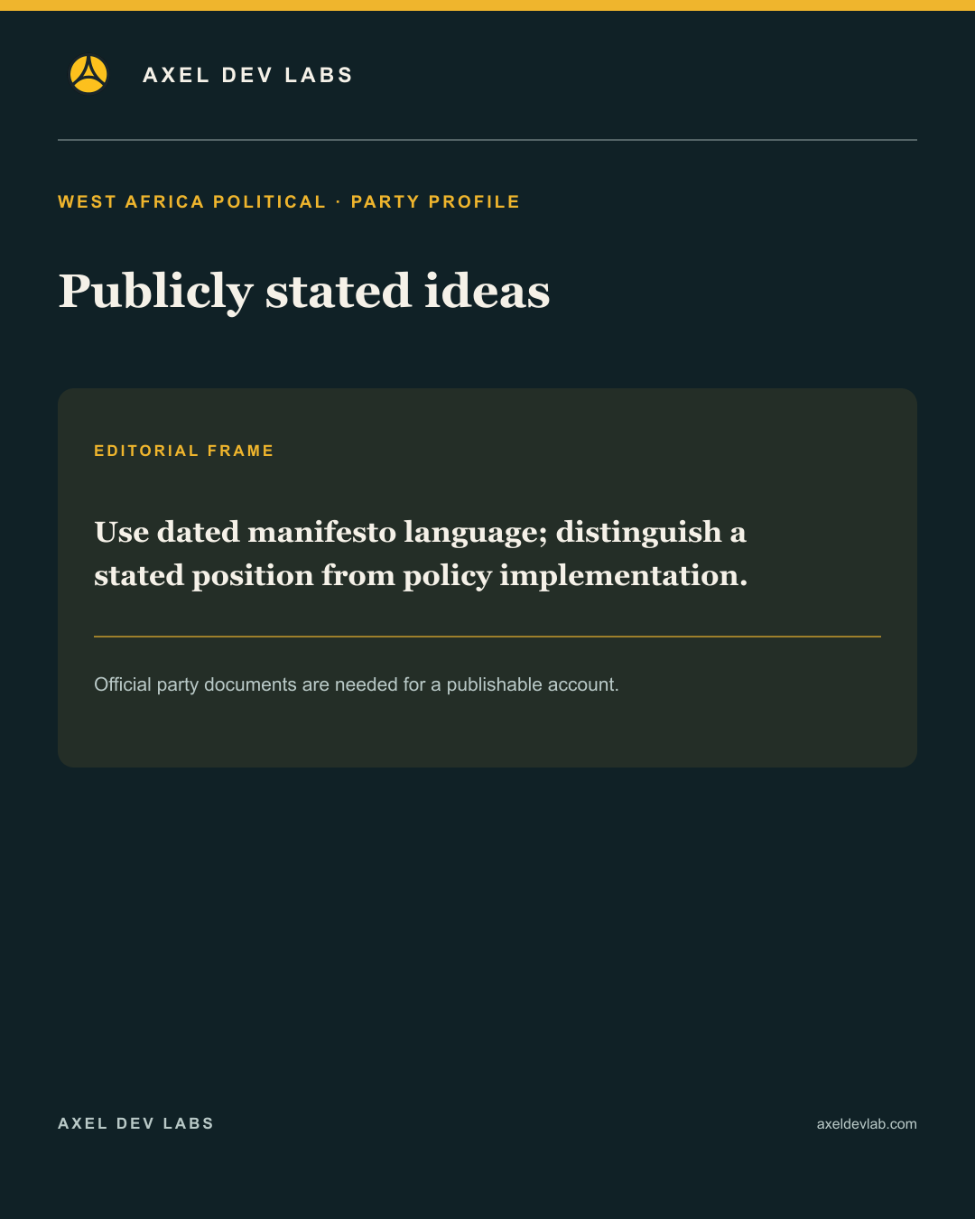 Publicly stated ideas