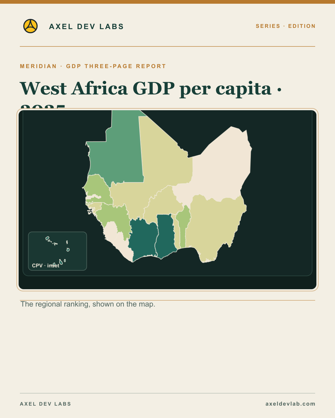 West Africa GDP per capita · 2025