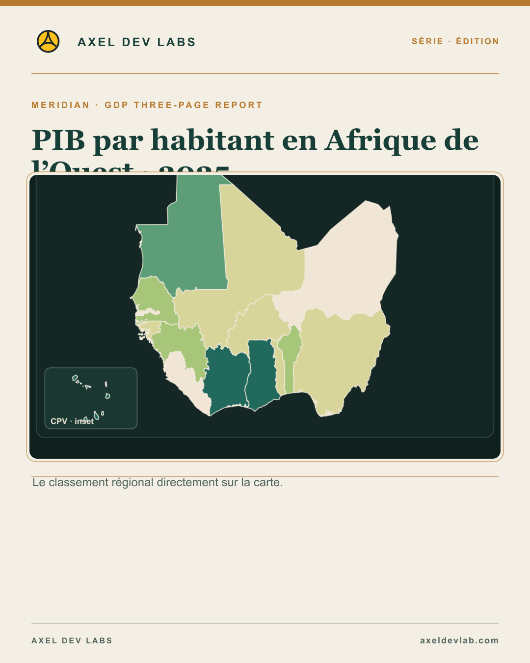 PIB par habitant en Afrique de l’Ouest · 2025