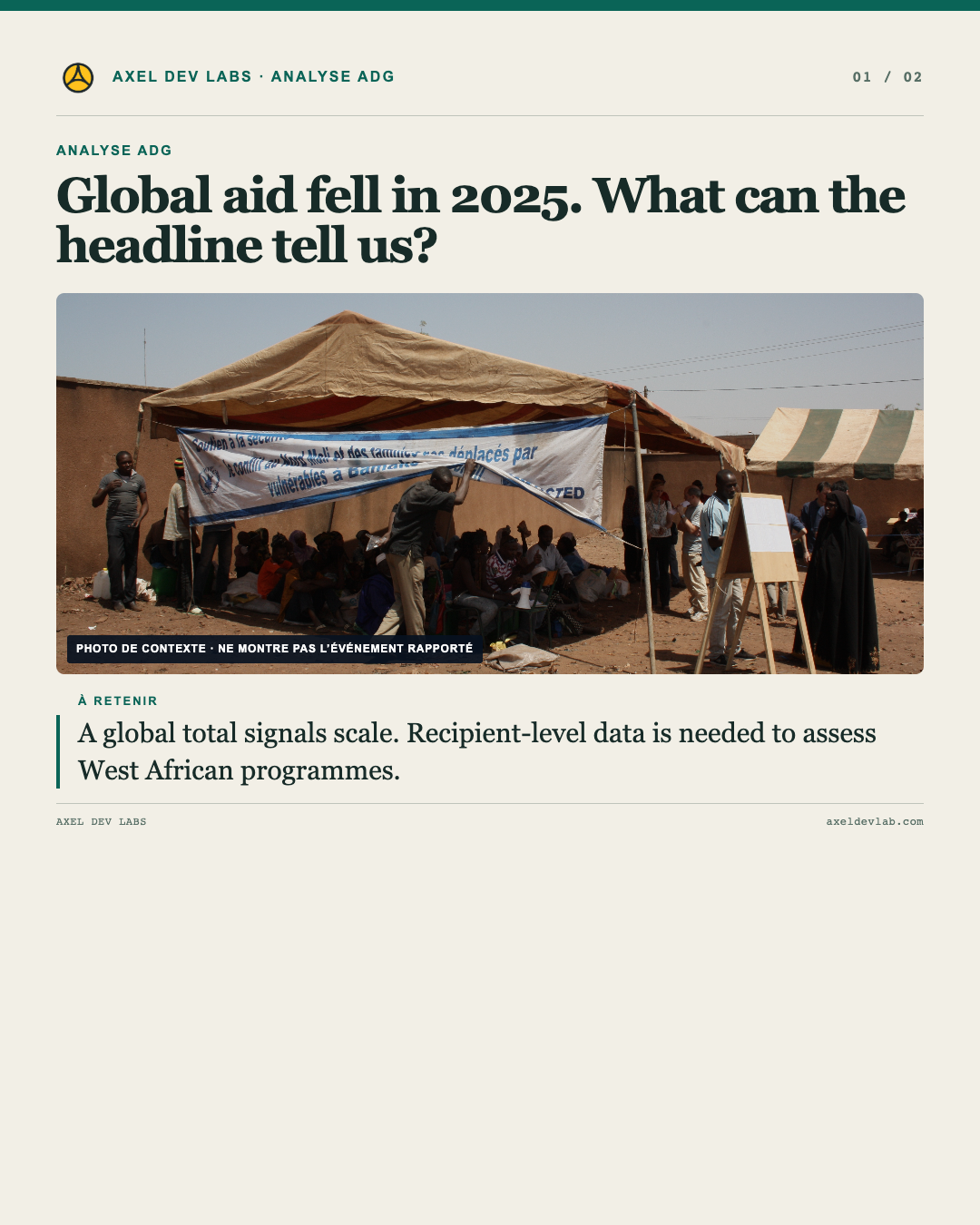 Global aid fell in 2025. What can the headline tell us?