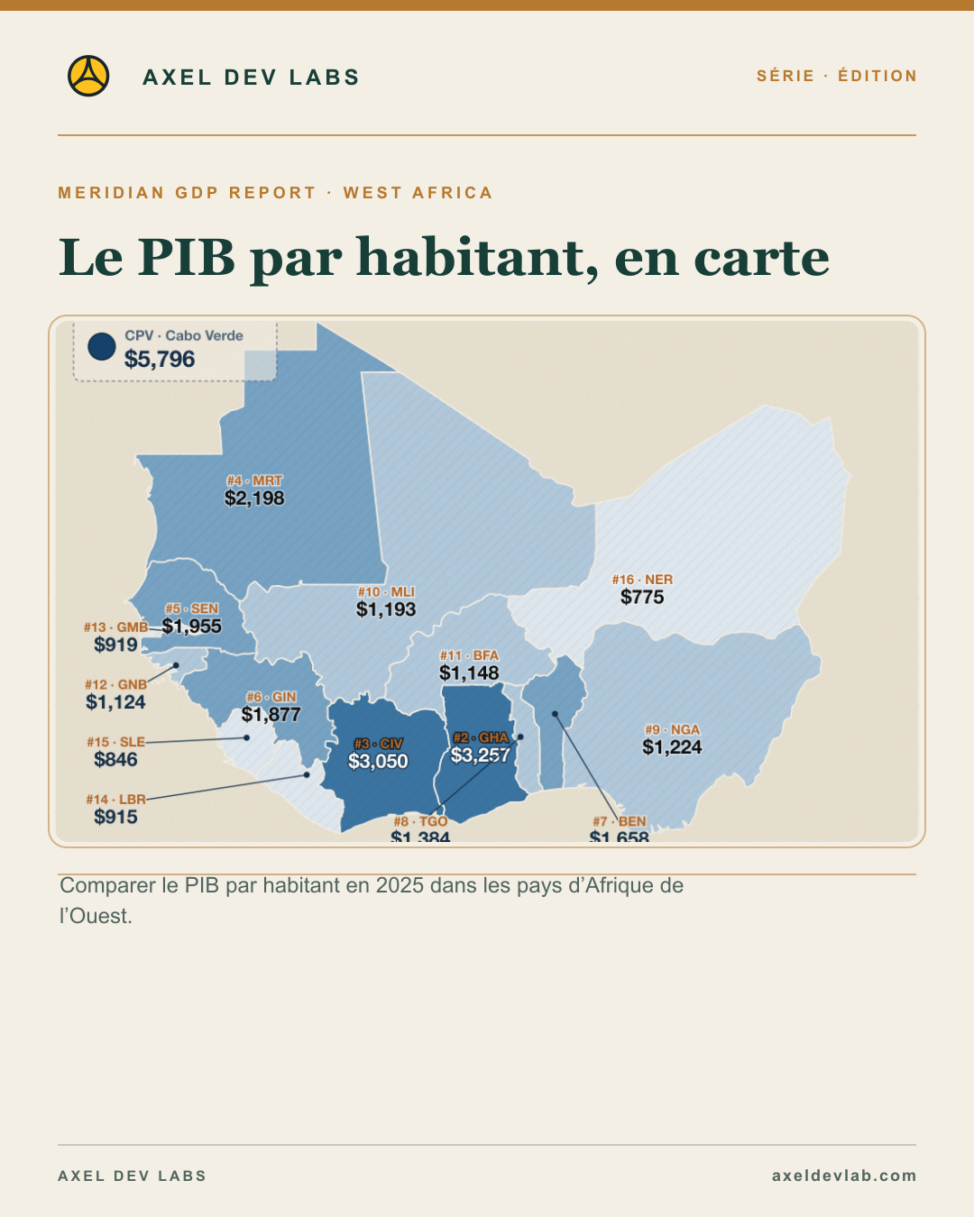 Le PIB par habitant, en carte