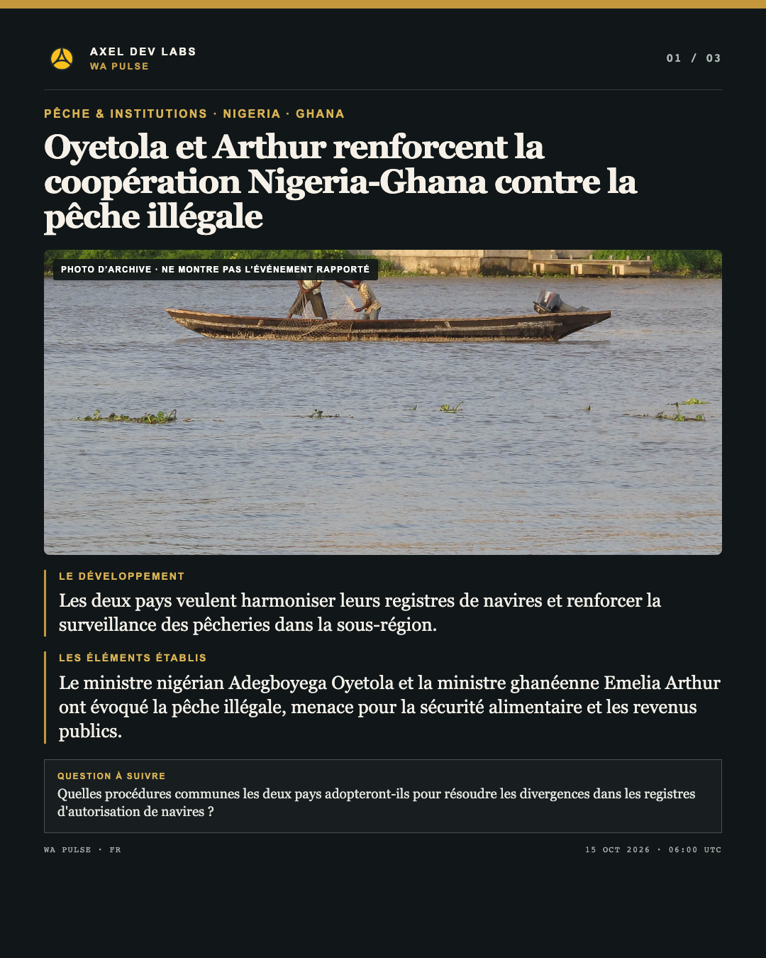 Oyetola et Arthur renforcent la coopération Nigeria-Ghana contre la pêche illégale